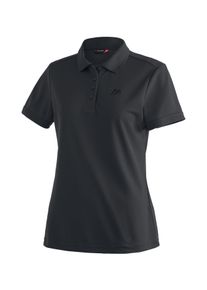 Maier Sports Damen Funktionsshirt "Ulrike", schwarz, Gr. 54, 100% Polyester, Shirts, Damen Polo, pique Poloshirt, schnelltrocknendes Outdoor-Shirt