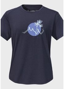 Schöffel SCHÖFFEL Damen Funktionsshirt "T Shirt Haberspitz L", blau, sportlich, Gr. 36, Oberstoff: 77% Polyester 18% Lyocell 5% Elasthan, Shirts