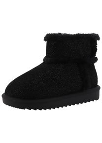 Tom Tailor Kinder Winterboots, Gr. 40, schwarz, Textil, Glitzer, casual, Schuhe, Plateau, Schlupfboots mit edlem Glitzerdruck