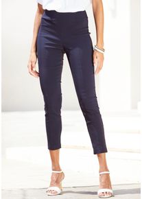 Lascana Damen Stretch-Hose, blau, modisch, Gr. 36, unifarben, Stoff, Obermaterial: 78% Viskose, 19% Polyamid, 3% Elasthan, Hosen, mit