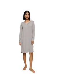 Triumph Damen Nachthemd "Timeless Sensuality NDK LSL", Gr. 38silent grau, Single Jersey, Spitze, 94% Modal, 6% Elasthan, unifarben, elegant, Kleider,