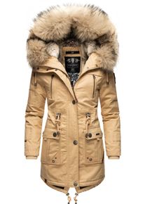 Navahoo Damen Wintermantel "Honigfee", beige, modisch, Gr. XS, Oberstoff: 100% Baumwolle, Futter: 100% Polyester, Wattierung: 100% Polyester,