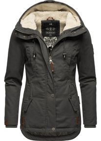 Marikoo Damen Winterjacke "Bikoo", grau, modisch, Gr. S, Oberstoff: 100% Baumwolle, Futter: 100% Polyester, Wattierung: 100% Polyester, Ärmelfutter:
