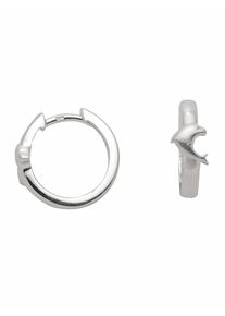 Adelia´s ADELIA ́S Damen Paar Ohrhänger "1 Paar 925 Silber Ohrringe / Creolen Delphin Ø 14,5 mm", Damen, Silber 925 (Sterlingsilber), silber, Silber 925