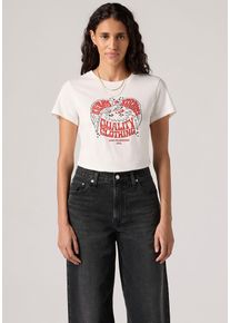Levi's LEVI'S Damen T-Shirt "THE PERFECT TEE"eagle sugar swizzle, casual, Gr. XS, bedruckt, Single Jersey, Obermaterial: 100% Baumwolle, Shirts, mit