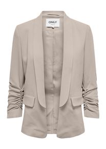 Only Damen Blusenblazer "ONLESHTER LIFE 3/4 OPEN BLAZER TLR", grau, modisch, Gr. 34, unifarben, Obermaterial: 95% Polyester, 5% Elasthan, Blazer