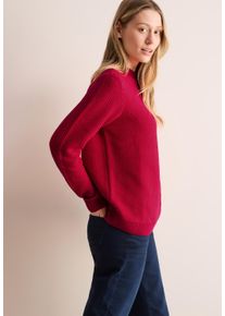 Cecil Damen Strickpullover, rot, casual, Gr. XXL, unifarben, Stoff, Web, 60% Polyacryl, 40% Baumwolle, Pullover, bestehend aus einem Materialmix