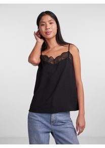 Pieces Damen Trägertop "PCTIFFANY STRAP LACE TOP WVN NOOS BC", schwarz, modisch, Gr. XS, unifarben, Web, Obermaterial: 100% Polyester, Tops