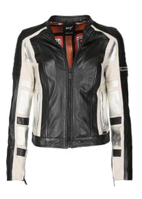 Maze Damen Lederjacke "42020125", silber, Gr. XS, Obermaterial: 100% Lammleder / Innenfutter: 100% Polyester / Ärmelfutter: 100% Polyester, Jacken