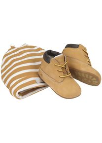 Timberland Kinder Babystiefel "Crib Bootie with Hat Set", gelb, sportlich, Gr. 18,5, Leder, Schuhe, Geschenkset Babys