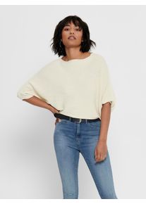 Jacqueline de Yong JDY Damen Strickpullover "JDYNEW BEHAVE BATSLEEVE PULLOV. KNT NOOS", beige, modisch, Gr. L, meliert, Strick, Feinstrick, Obermaterial: 60% Polyester,