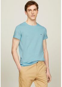Tommy Hilfiger Herren T-Shirt "STRETCH SLIM FIT TEE", blau, casual, Gr. XXXL, Jersey, Obermaterial: 96% Baumwolle, 4% Elasthan, Shirts, mit