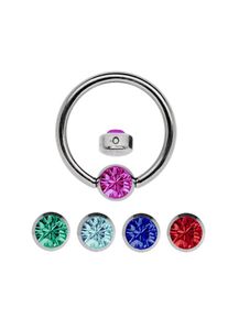 Adelia´s ADELIA ́S Damen Nasenpiercing "Piercing Piercing Nasenpiercing", bunt, modisch, Titan, Piercings, Titan Set - Ring mit + 5 Wechsel Klemmplatten mit