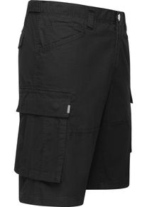 Ragwear Herren Shorts "Merly", schwarz, sportlich, Gr. 30, Material: 100% Baumwolle, Hosen, Kurze Herren Cargo-Hose mit großen Taschen