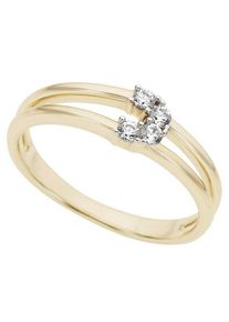 Firetti Damen Diamantring "Schmuck Geschenk Gold 333 Damenring Goldring Diamant", 19, 0,14 ct P2 = erkennbare Einschlüsse, Gelbgold 333-Diamanten,