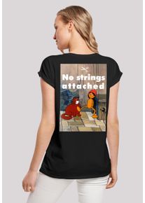F4NT4STIC Damen T-Shirt "Pinocchio No Strings Attached", schwarz, casual, Gr. XXXL, Obermaterial: 100% Baumwolle, Shirts, Retro, Heroes of Childhood,