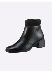 Caprice Damen Stiefelette, Gr. 41, schwarz, Glattleder, Textil, sportlich, Schuhe