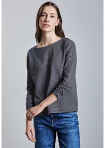 Street One Damen 3/4-Arm-Shirt, blau, casual, Gr. 34, gestreift, Web, 95% Baumwolle, 5% Elasthan , Shirts, mit U-Boot-Ausschnitt