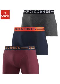 Jack & Jones JACK & JONES Herren Boxer "JAC Lichfield Trunks", Gr. L, bunt, Jersey, Obermaterial: 95% Baumwolle, 5% Elasthan, bedruckt, meliert, Unterhosen, mit