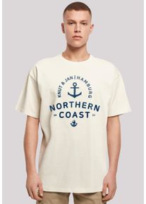F4NT4STIC Herren T-Shirt "Nordsee Knut & Jan Hamburg", beige, casual, Gr. XXXL, Obermaterial: 100% Baumwolle, Shirts, Print