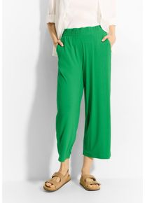 Cecil Damen Culotte, grün, casual, Gr. XXL, unifarben, Stoff, 95% Viskose, 5% Elasthan, Hosen, Middle Waist