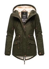 Marikoo Damen Winterjacke "Manolya", grün, casual, Gr. S, Oberstoff: 100% Baumwolle, Futter: 100% Polyester, Wattierung: 100% Polyester, Ärmelfutter: