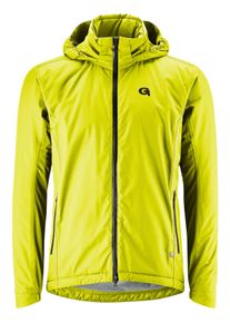 Gonso Herren Fahrradjacke "Save Jacket Therm M", gelb, Gr. S, 100% Polyester, Jacken, Herren Regenjacke wind- und wasserdicht, Radjacke mit Kapuze