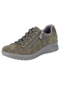Rieker Damen Sneaker, Gr. 43, grün, Veloursleder, sportlich, Schuhe, Outdoorschuh, Halbschuh, Schnürschuh mit TEX-Membran