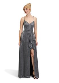 Vera Mont Damen Abendkleid "Vera Mont Abendkleid mit Schnürung", grau, festlich, Gr. 38, Jersey, Obermaterial: 100% Polyester. Futter: 100%