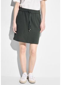 Cecil Damen Minirock, grün, casual, Gr. XL, unifarben, Web, 100% Baumwolle, Röcke, Elastikbund mit Tunnelzug