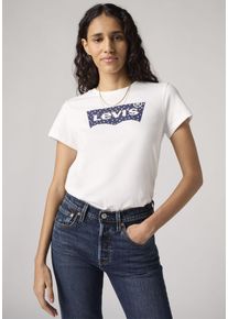 Levi's LEVI'S Damen T-Shirt "THE PERFECT TEE WHITES"maya fuzzy dot bw fi, casual, Gr. L, bedruckt, Single Jersey, Obermaterial: 100% Baumwolle, Shirts, mit
