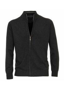 Casamoda Herren Strickjacke "Casamoda Strickjacke uni", grau, Gr. M, 100% Baumwolle, Strickjacken