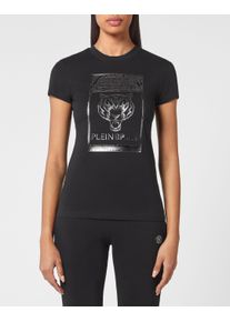 Plein Sport Damen T-Shirt "Tiger", schwarz, Gr. XS, Obermaterial: 100% Baumwolle, Shirts