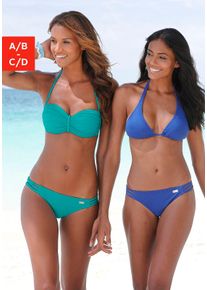 Buffalo Damen Triangel-Bikini-Top "Happy", blau, Gr. 32, unifarben, Microfaser, Polyamid, Bikini-Oberteile, im schlichten Design