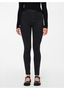 Pieces Damen Jeansjeggings "PCDEA HW SKINNY BL JEGGING NOOS", schwarz, modisch, Gr. M, unifarben, Denim/Jeans, Obermaterial: 66% Baumwolle, 28%