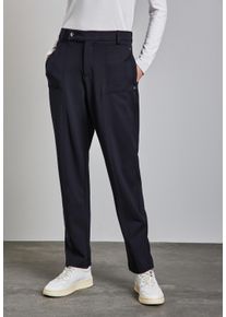 Street One Damen Stoffhose, lila, casual, Gr. 42, unifarben, Stoff, 61% Viskose, 32% Polyamid, 7% Elasthan, Hosen, High Waist