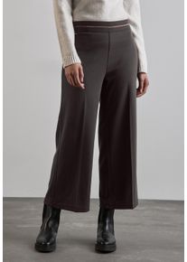 Street One Damen Culotte, braun, casual, Gr. 34, unifarben, Stoff, 70% Viskose, 26% Polyester, 4% Elasthan, Hosen, mit Elastikbund