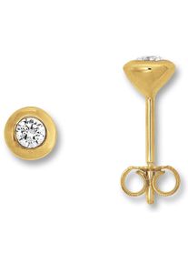 ONE ELEMENT Damen Paar Ohrhänger "Zirkonia Zarge Ohrringe Ohrstecker aus 333 Gelbgold", Damen, Gelbgold 333-Gold, gold, Gelbgold 333, Gold, Ohrringe,