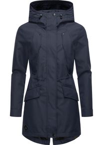 Ragwear Damen Regenmantel "Begonia", blau, modisch, Gr. S, Obermaterial: 100% Polyester, Innenfutter: 100% Polyester, Mäntel, Wasserdichter Damen