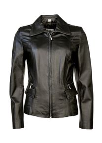 JCC Damen Lederjacke "Triesta", schwarz, Gr. 38, Oberstoff: 100% Lammnappa-Leder / Futter. 100% Polyester, Jacken