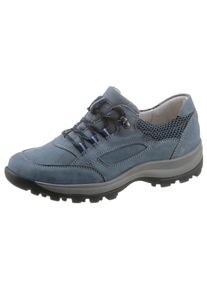 Waldläufer WALDLÄUFER Damen Schnürschuh "HOLLY", Gr. 5,5, blau, Nubukleder, Textil, sportlich, Schuhe, mit herausnehmbarem Fußbett, Freizeitschuh, Halbschuh,