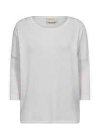 Freequent Damen Strickpullover "FQJONE", weiß, casual, Gr. M, unifarben, Feinstrick, Obermaterial: 80% Viskose, 20% Polyamid, Pullover, mit 3/4 Armen