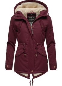 Marikoo Damen Winterjacke "Manolya", rot, casual, Gr. M, Oberstoff: 100% Baumwolle, Futter: 100% Polyester, Wattierung: 100% Polyester, Ärmelfutter: