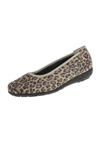 Natural Feet Damen Ballerina "Jasmin", Gr. 35, braun, Leder, casual, Schuhe, mit Leopardenprint