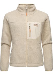 Ragwear Damen Plüschjacke "Alaris", beige, Basic, Gr. XXXL, Plüsch, Material: 100% Polyester, Jacken, Kuschelige Fleecejacke mit Brusttasche