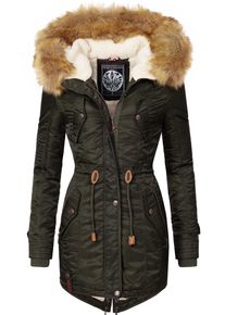 Navahoo Damen Wintermantel "La Viva", grün, casual, Gr. XS, Obermaterial: 100% Nylon, Futter: 100% Polyester, Wattierung: 100% Polyester,