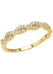 Amor Damen Fingerring "2037346/-47/-48/-49/-50", 56, Silber 925 (Sterlingsilber), 1mm, gold, Silber 925 (Sterlingsilber), Fingerringe, mit Zirkonia
