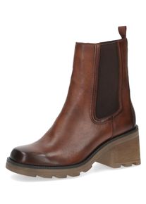 Caprice Damen Chelseaboots, Gr. 40, braun, Nappaleder, Elastischer Einsatz, used, klassisch, Schuhe, mit Innen-Reißverschluss für leichten Einschlupf