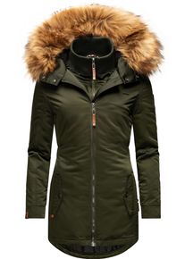 Marikoo Damen Wintermantel "Sanakoo", grün, modisch, Gr. S, Oberstoff: 100% Polyester, Futter: 100% Polyester, Wattierung: 100% Polyester,
