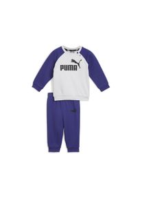 Puma Kinder Jogginganzug "MINICATS ESS RAGLAN JOGGER FL", blau, sportlich, Gr. 68, unifarben, Fleece, Obermaterial: 68% Baumwolle, 32% Polyester,